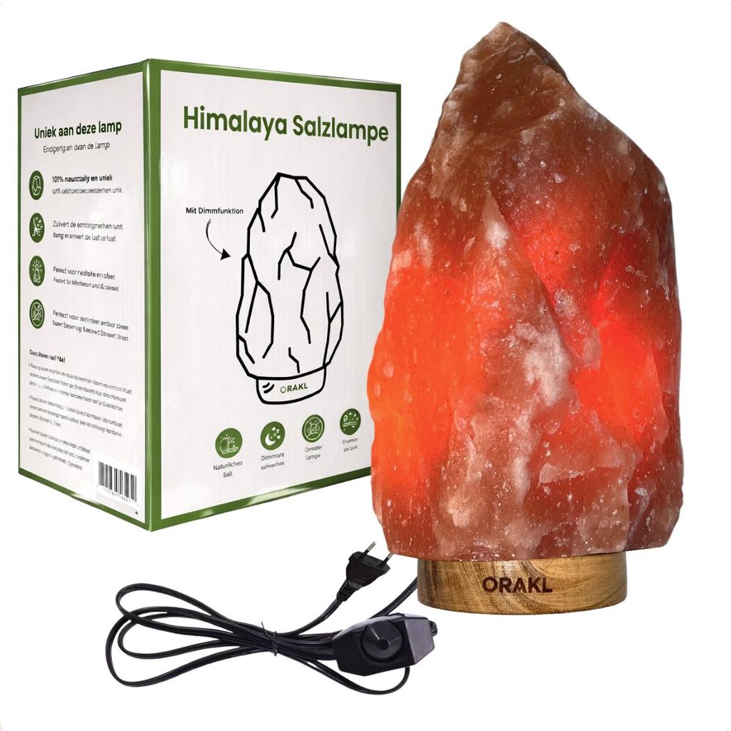 Dimmbare Salzlampe Core – 2-4 kg und ca. 20 cm – Nachtlampe Produktbild 