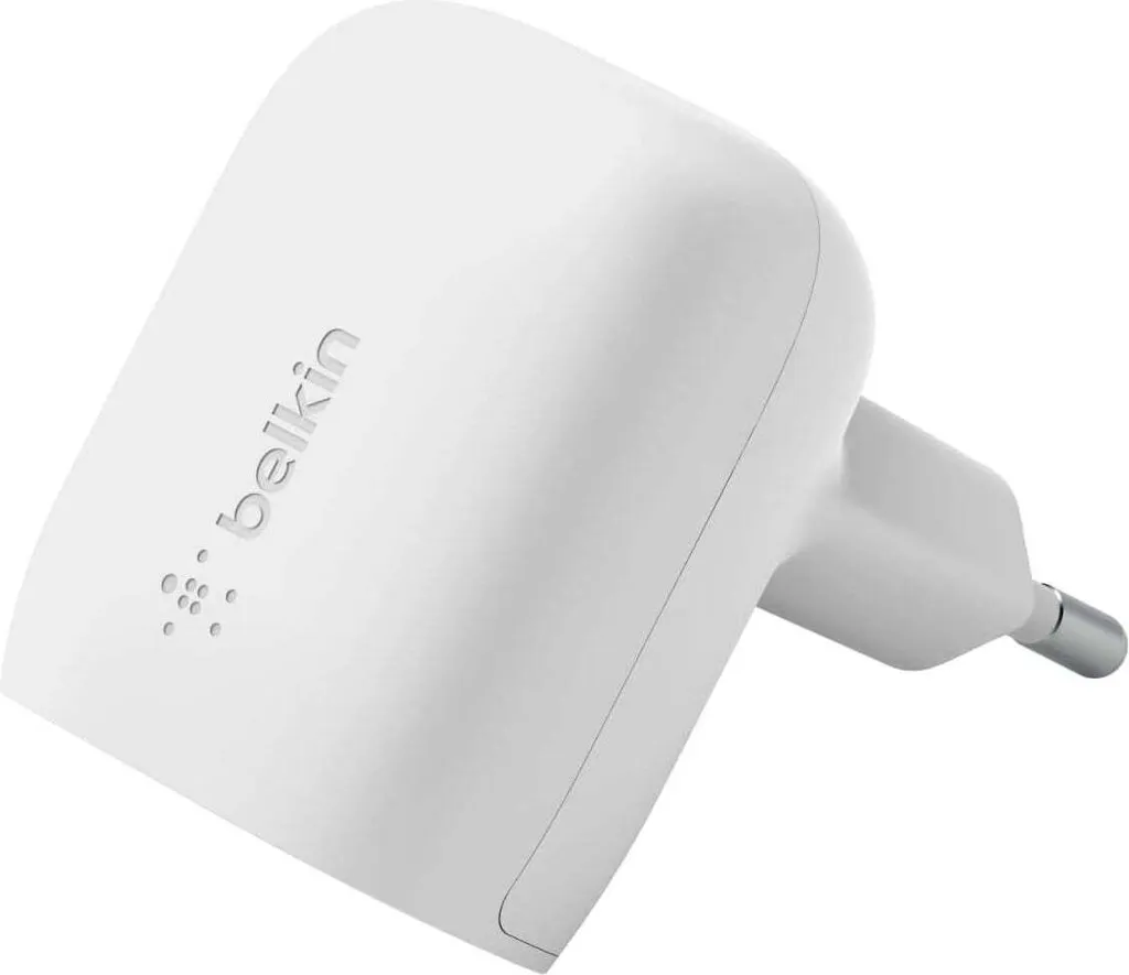 Adaptateur secteur USB-C 20W Belkin Charge Rapide iPhone et Android