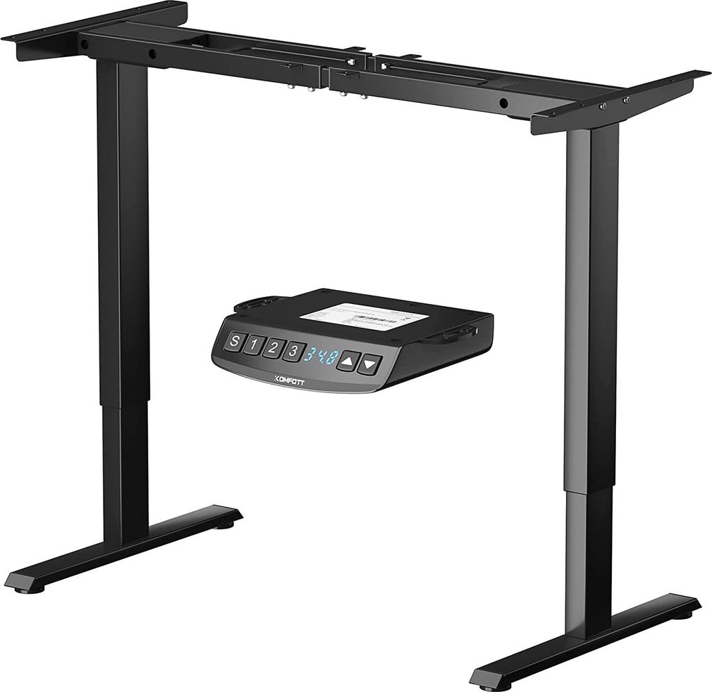 Elektrischer Stehpultgestell breit- & höhenverstellbar, 4 Memory-Steuerung | 2 Motoren | Kollisionschutz, Tischgestell Schreibtisch Rahmen ergonom...