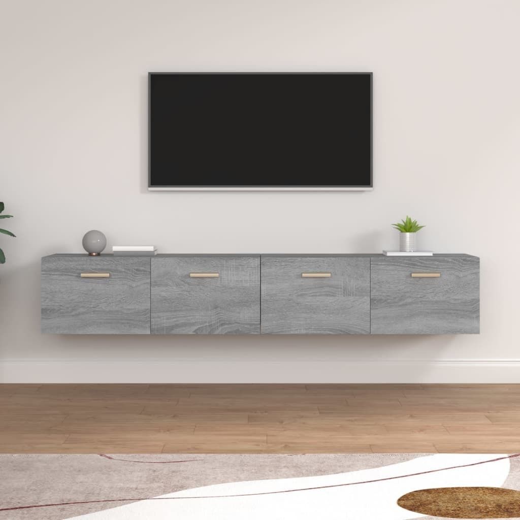 "2026 Promotion" Wandschränke 2 Stk. - Hohe Qualität - Grau Sonoma 100x36,5x35 cm Holzwerkstoff - Kommoden CC4976