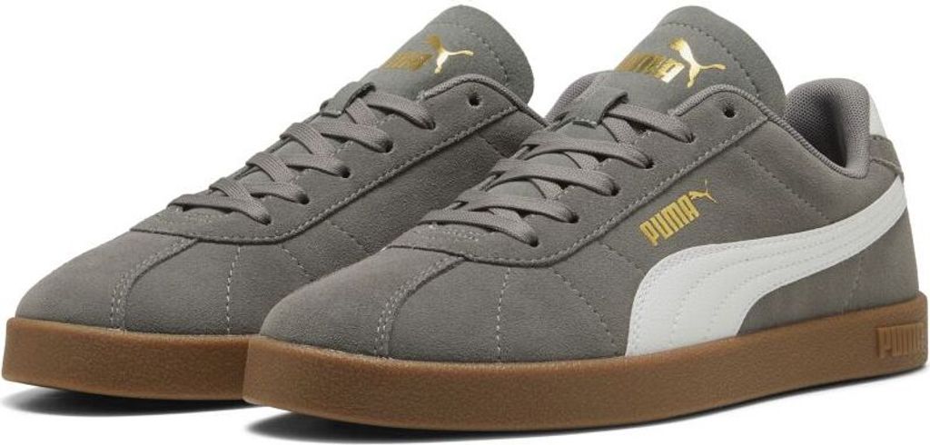 Puma Club II Suede Sneakers Uni cast iron weiß gold Gr 47