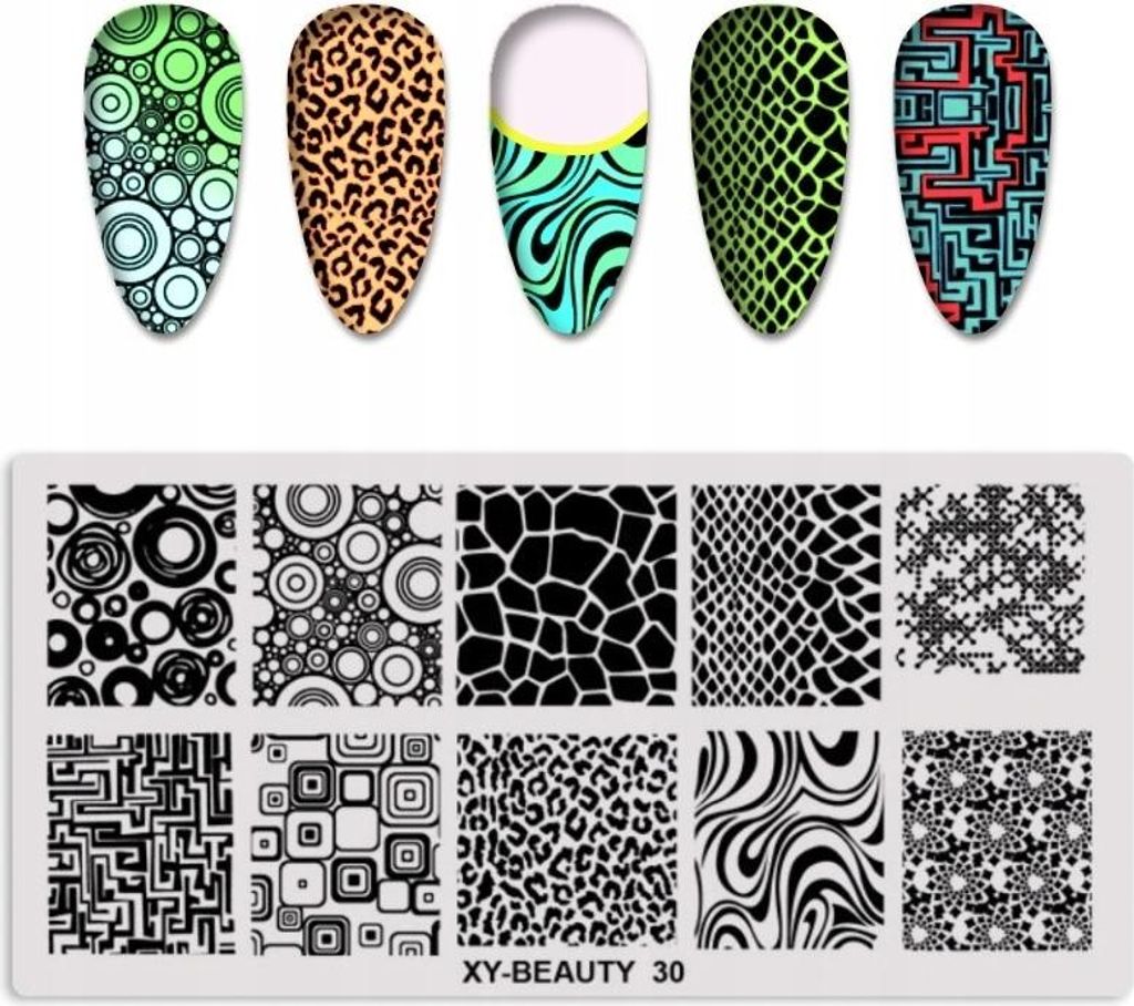 XY-BEAUTY Nailart-Stempelplatte - 30