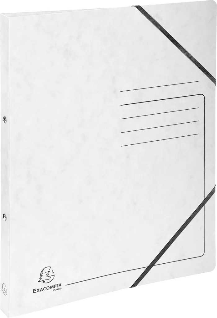 Exacompta 542556E Lot 10 Classeurs 2 Anneaux 15mm A4 Carte Lustrée Blanc