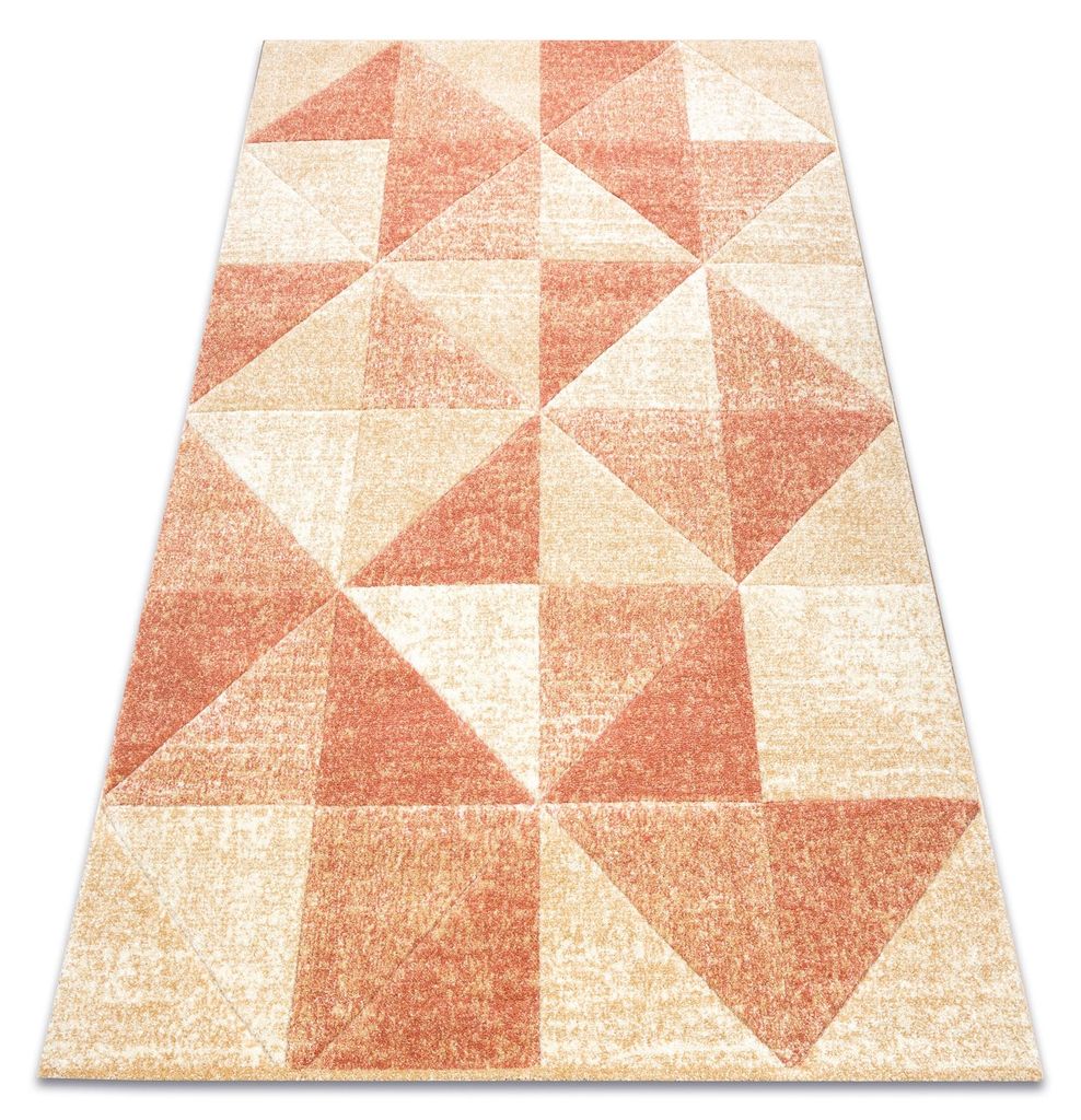 Teppich FEEL 5672/17911 Dreiecke beige/terrakotta orange 140x190 cm