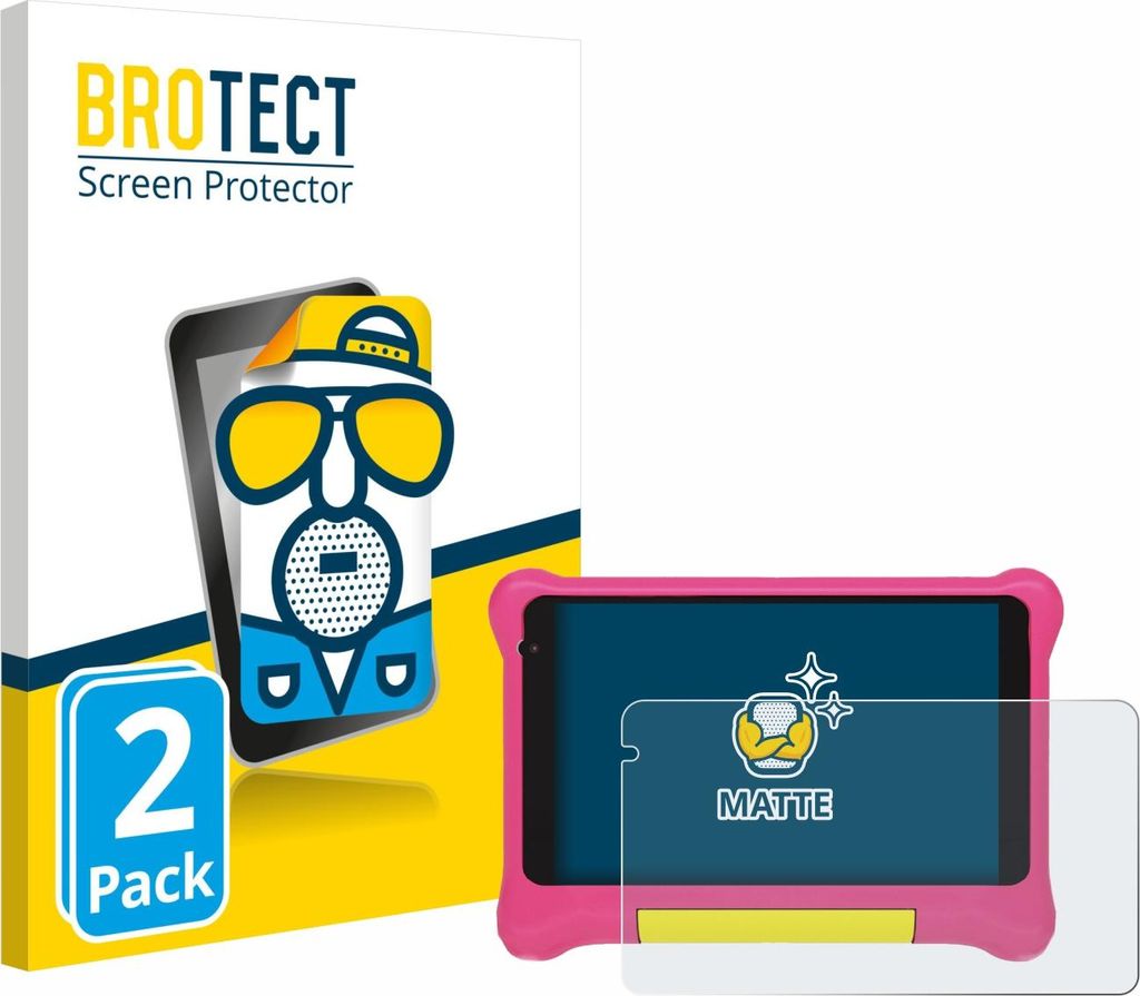 2x BROTECT Schutzfolie für Happybe Kids Tablet 7" Displayschutz Displayschutzfolie Folie Matt Entspiegelungsfolie