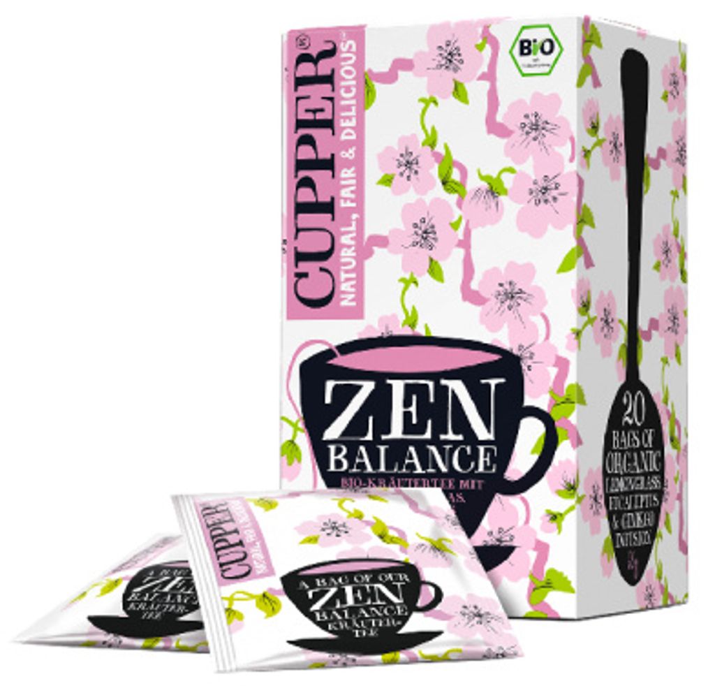 Cupper® Zen Balancebylinný čaj porcovaný citrónová tráva, Obrázek produktu 