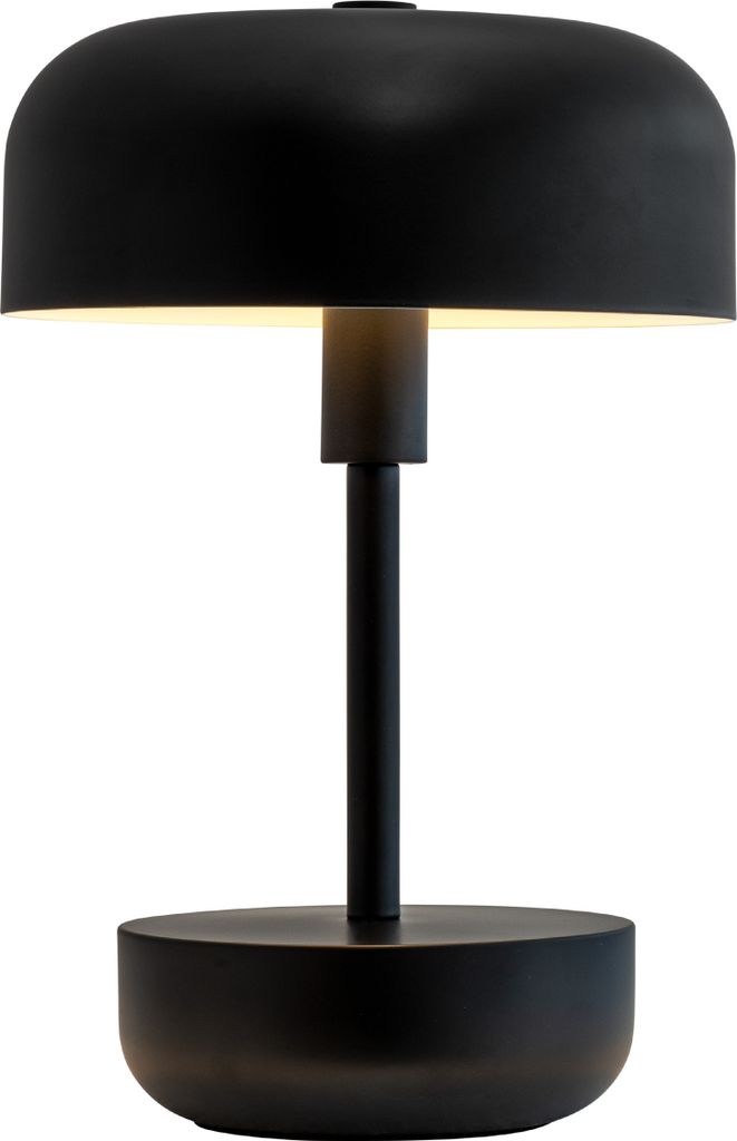 Tischlampe, Kabellos Dimmbar Tischleuchte, Led Tischleuchte Metall, Leselampe, USB Wiederaufladbare, Haipot schwarz