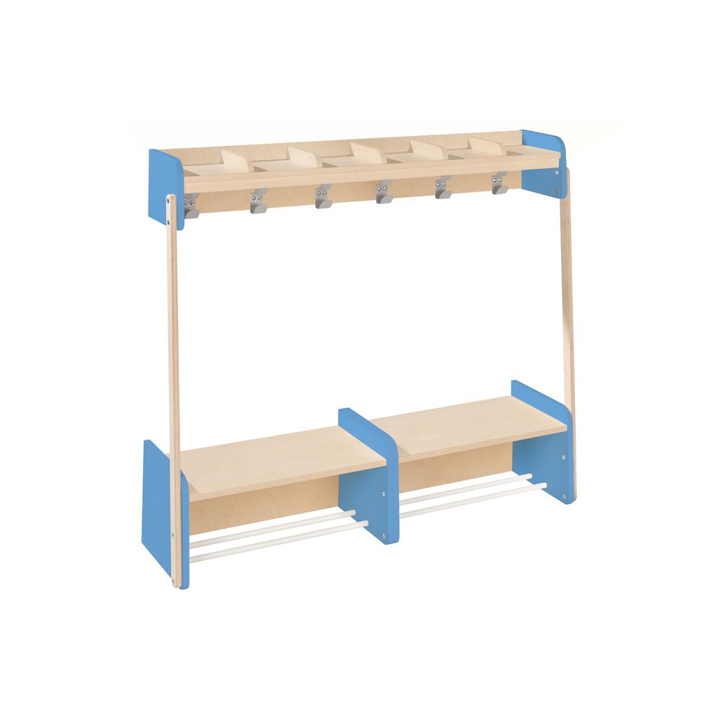 Eduplay Garderobe Wand mit Sitzbank - Kinder Aufbewahrungssystem