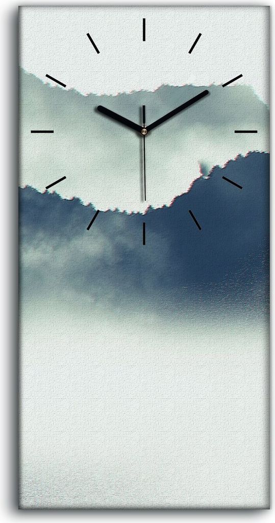 Wandkunst Leinwand Bild Uhr 30x60 Malerei Asiatisches See Produktbild 