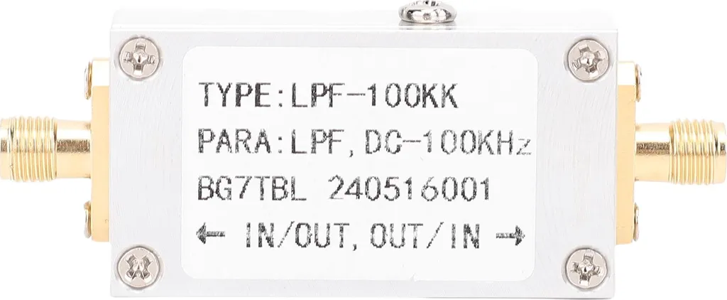 Filtre Passe-bas 100K Interface SMA 100KHz en Alliage d'Aluminium LPF