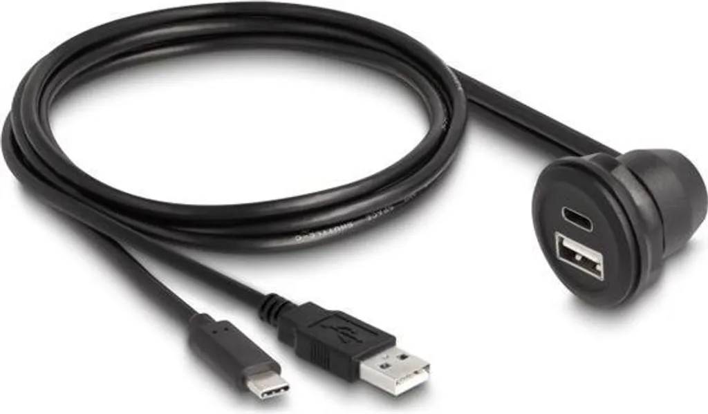 Delock Cavo USB 2.0 A a C 1m - Essenziale, Nero, Professionale
