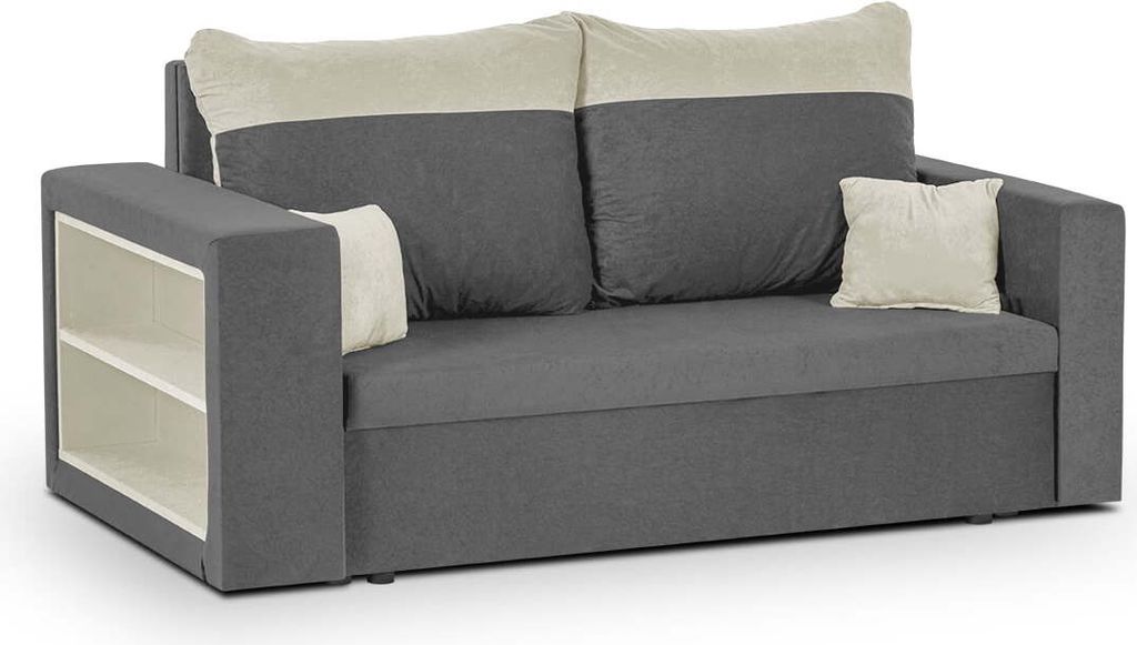 2-Sitzer-Sofa mit Schlaffunktion PABLO1 - Grau/Creme Produktbild 