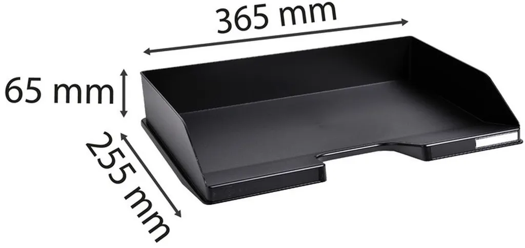 Organiseur de Bureau Noir Combo Cross - Bac à Courrier Superposable A4