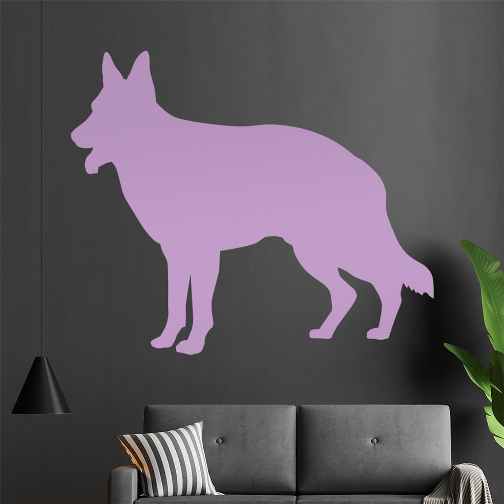 KIWISTAR Schäferhund Silhouette Wandtattoo in 6 Größen - Wandaufkleber Wall Sticker - Dekoration, Küche, Wohnzimmer, Schlafzimmer, Badezimmer