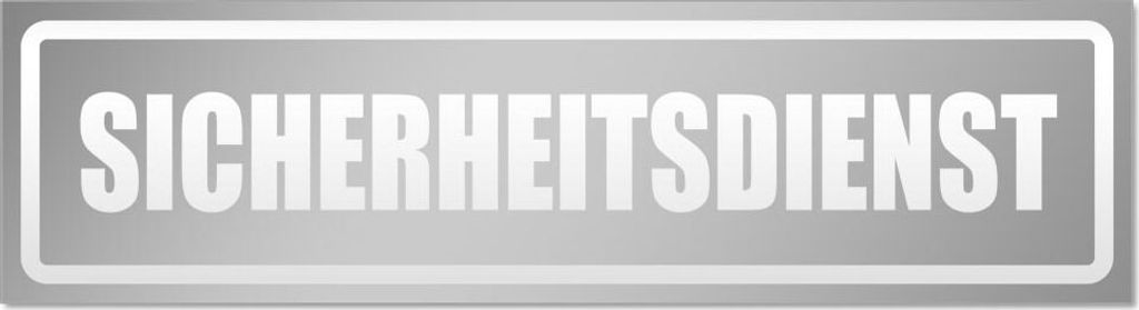 Sicherheitsdienst invertiert Magnetschild Schild magnetisch