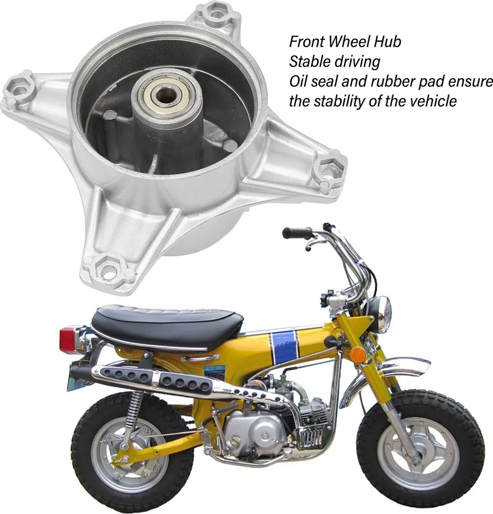 Moyeu de roue avant moto 12mm en aluminium pour Trail CT70 1972 à 1977