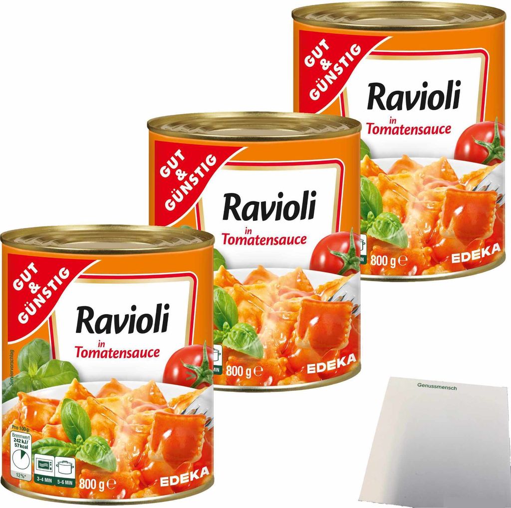 Gut & Günstig Ravioli in Tomatensauce gefüllte Teigtaschen Produktbild 
