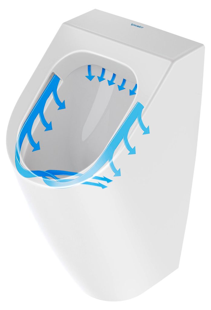Urinal ME by Starck 350x300x585mm wei splrandlos, Abgang waagerecht