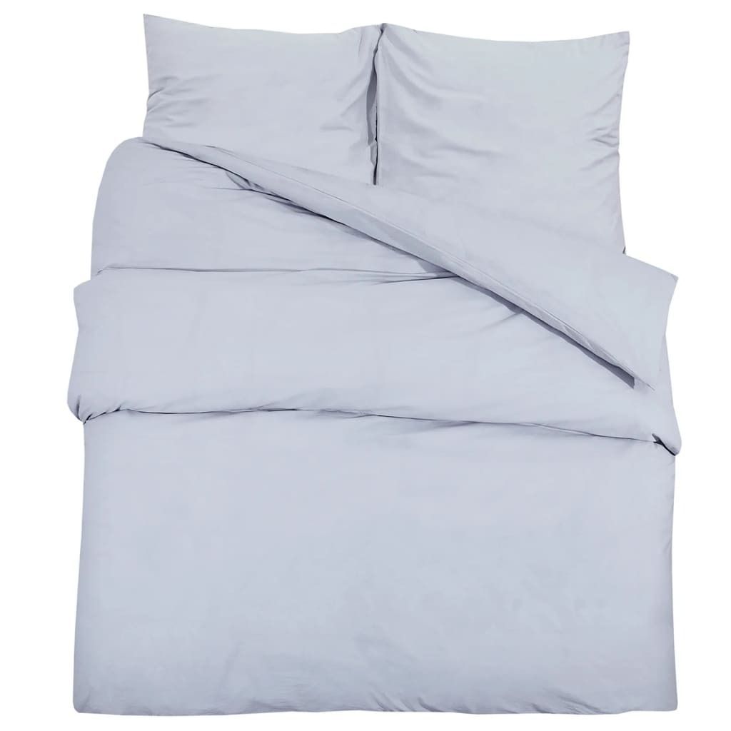 vidaXL Ensemble de literie Gris 260x240 cm Microfibre Image du produit 