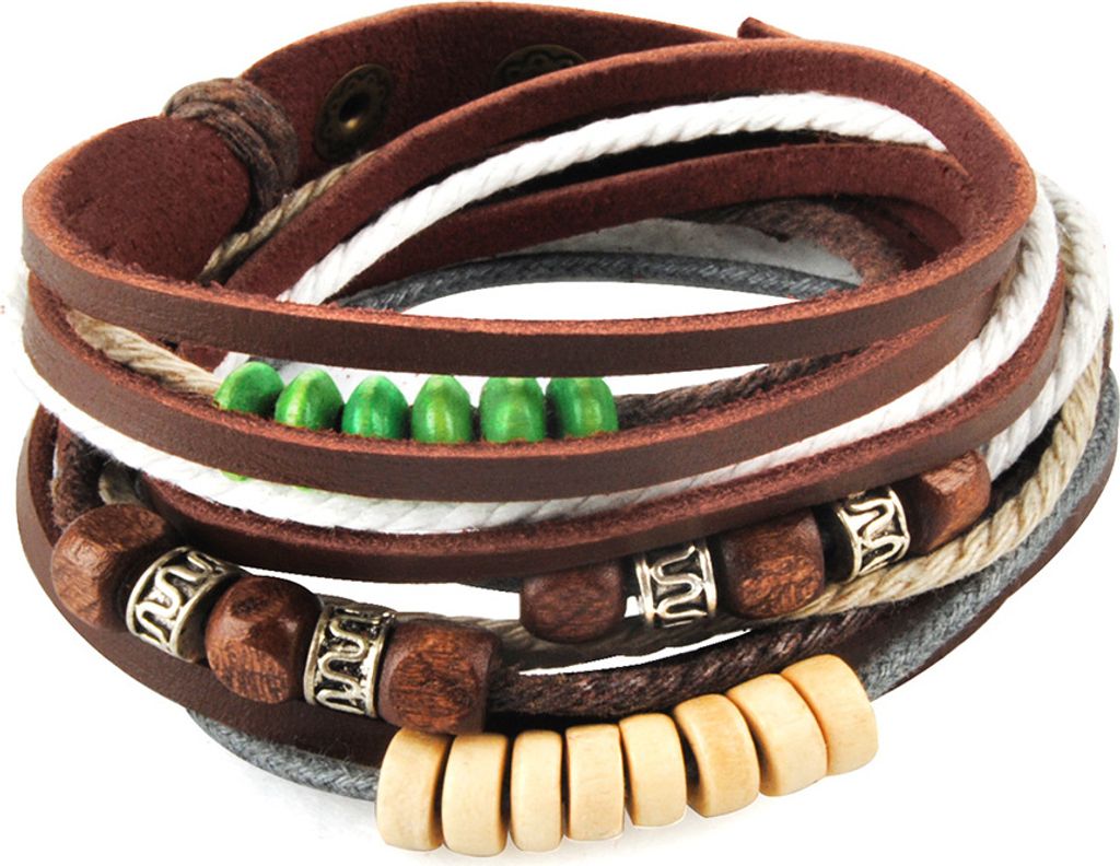 axy Echtlederarmband Lederarmband Wickelarmband Armband für Herren Damen Männer Armschmuck