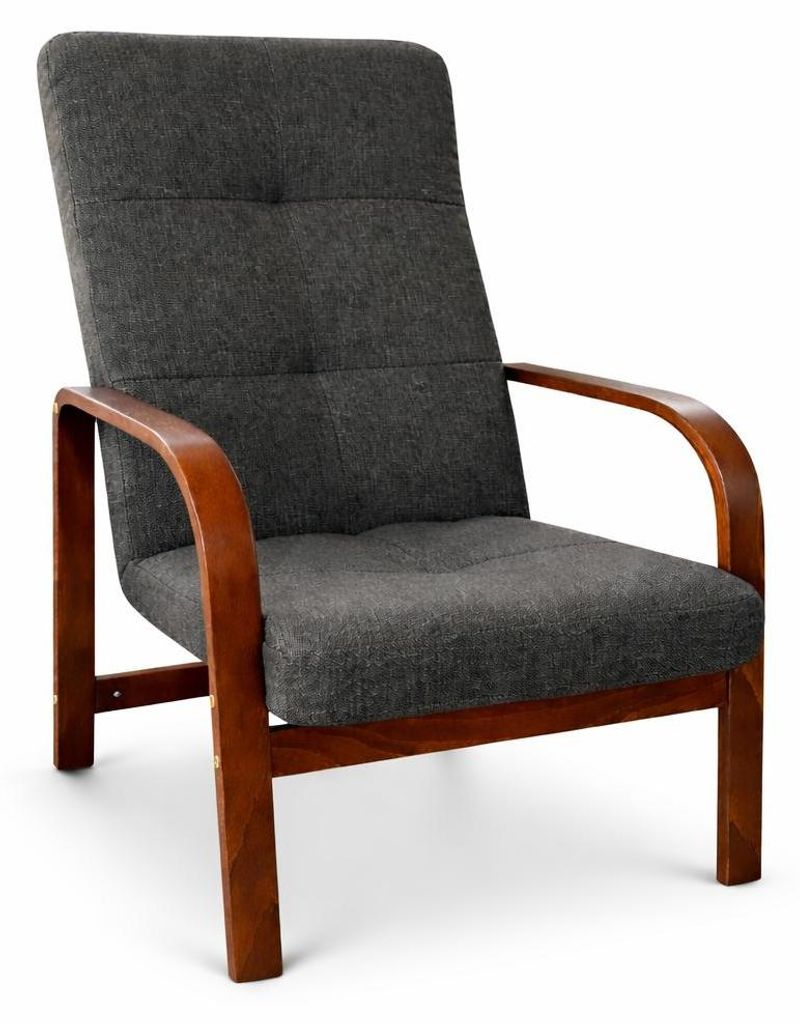 Fotel Nordic Comfort wypoczynkowy salon drewno orzech Zdjęcie produktu 