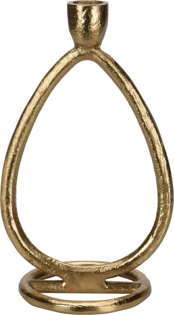 H&S Decoration | Kerzenständer - Geometrisch - 22x13 cm - Gold - Moderner Stil - Elegante Atmosphäre