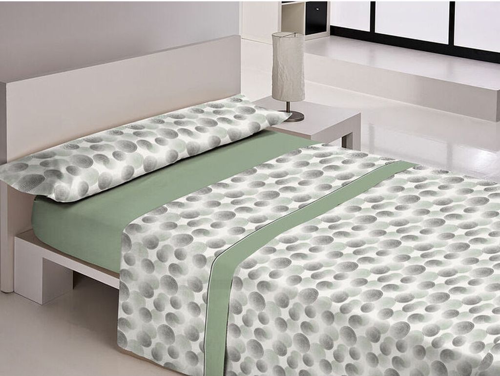PIRINE LUARCA Grünes Tischtuch-Set Bett von 135