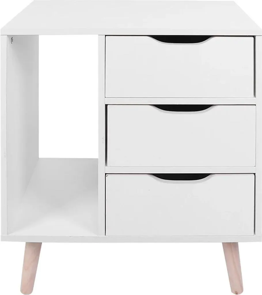 Table de nuit gain de place avec tiroirs pour petite chambre à coucher