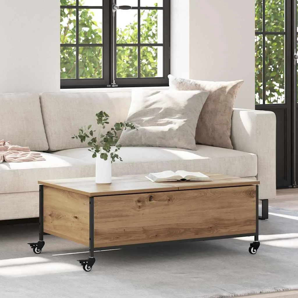 Maison Exclusive - Tavolino Artisan in rovere 91 x 55 x 32 cm Materiale ligneo