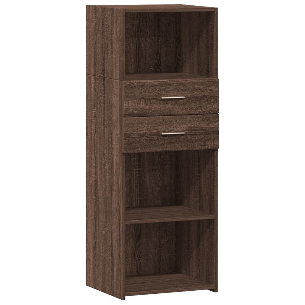"2026 MODERNE"Sideboard/Highboard - elegante Design - Mehrzweckschrank - Braun Eichen-Optik 45x42,5x124 cm Holzwerkstoff - Kommoden CC8855045
