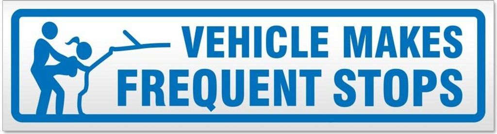 Kiwistar Frequent Stops Girls Magnetschild Schild magnetisch - 20cm Blau - Magnetfolie für Auto PKW Kfz