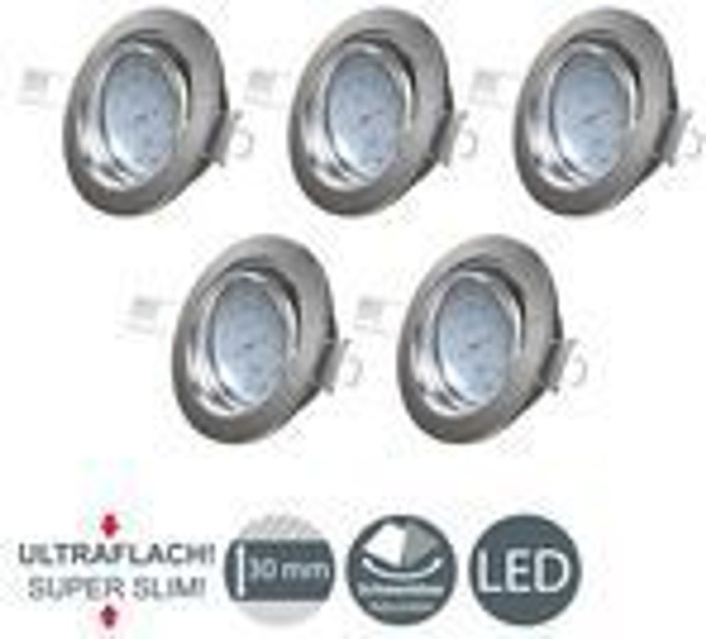 Faretto da incasso a LED Faretto da soffitto set di 5 Immagine del prodotto 