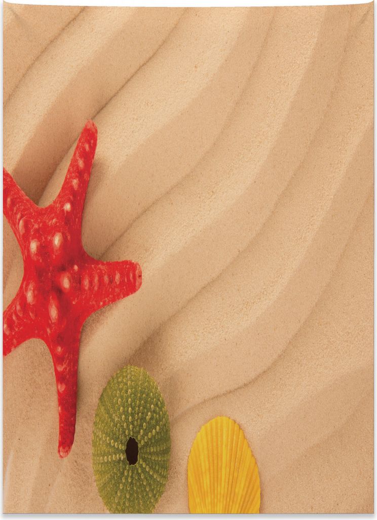 Abakuhaus Bunt Wandteppich, Exotischer karibischer Strand aus Weiches Mikrofaser Stoff Kein Verblassen Klare Farben Waschbar, 110 x 150 cm, Sandbra...