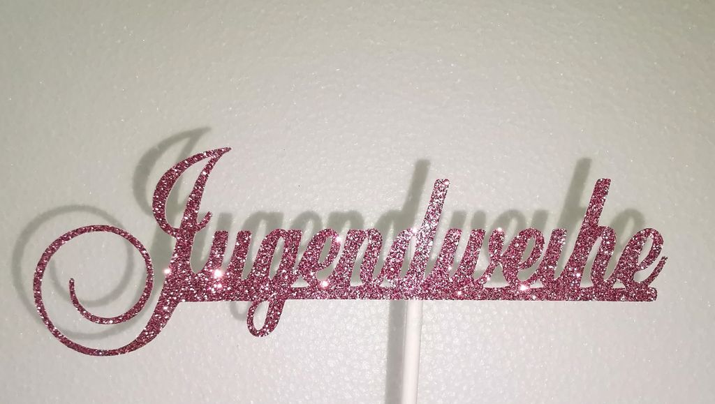 Jugendweihe Cake Topper Geburtstag Torten Stecker Kuchen Deko Rosa Gold Silber