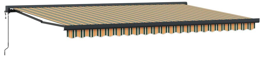 vidaXL Markise Grün und Gelb 500 x 300 x 165 cm