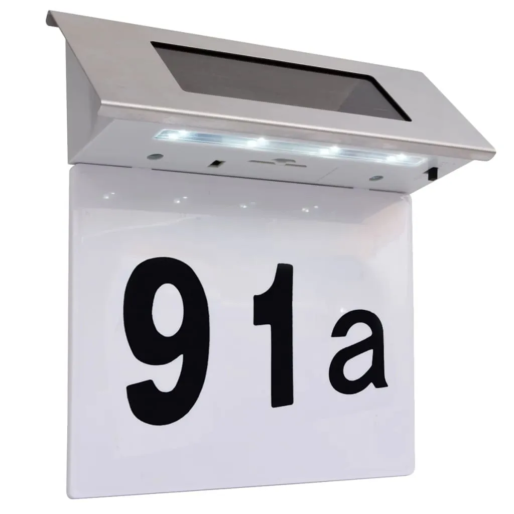 Offerta Numero Civico Solare Acciaio Inox | Prezzo Imbattibile LED - 2