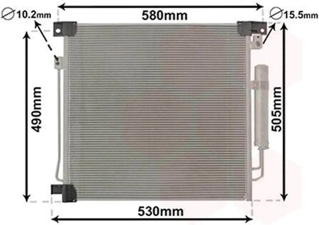 Radiateur de Climatisation avec Déshydrateur pour FIAT Fullback Pickup