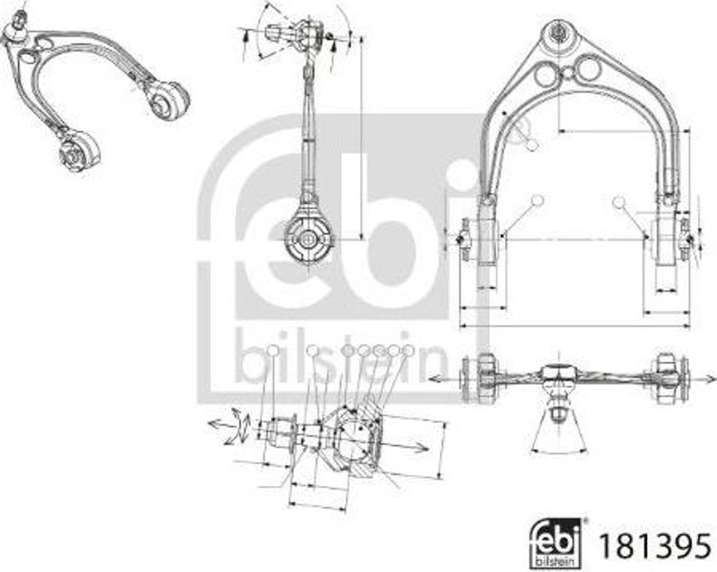 FEBI BILSTEIN 181395 Querlenker, Radaufhängung OE 04782666AB kompatibel mit 300 C