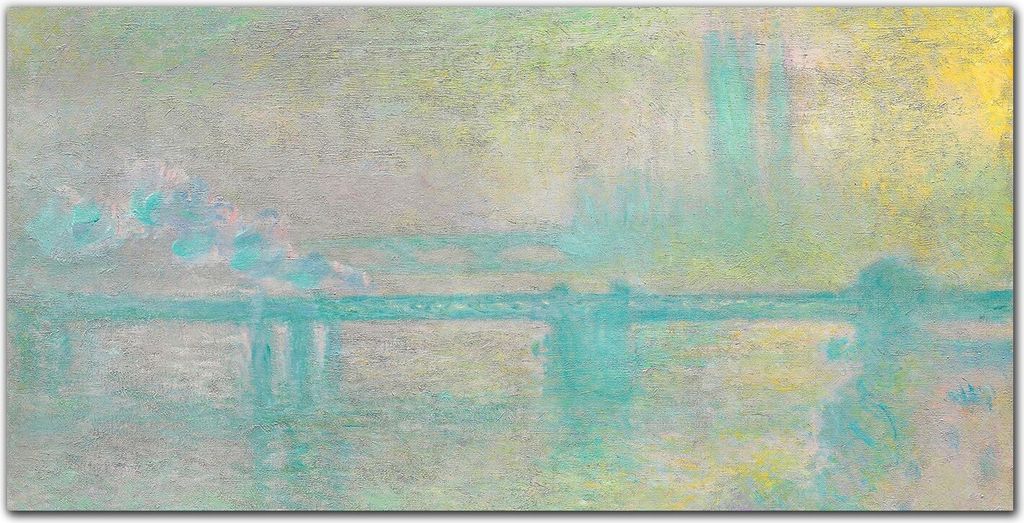 Coloray Bild aus Leinwand 120x60 Leinwand Dekoration - Charing Cross Brücke Monet