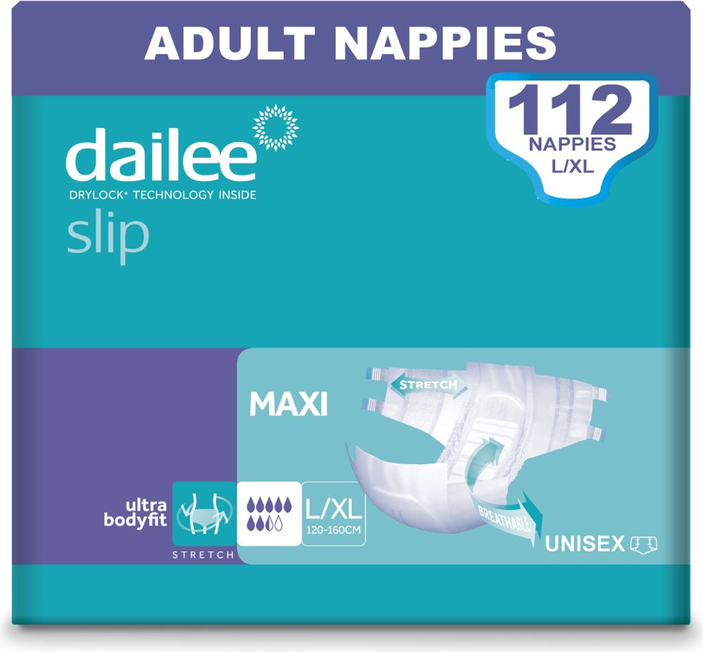 Dailee Slip Maxi L/XL - 112x Windeln für Erwachsene -  Produktbild 