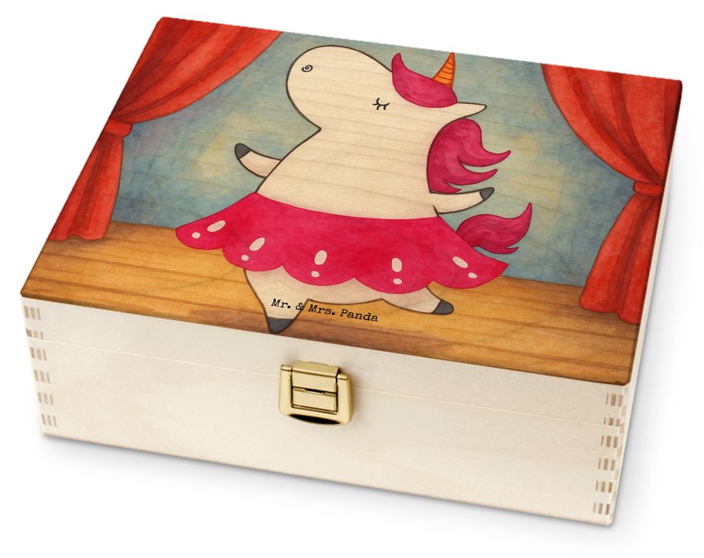 Mr. & Mrs. Panda Teebeutel Box Einhorn Ballerina Design - Weiß - Geschenk, Aufbewahrung, Feiern, für Paare, Wohnung, Einhörner, Tee, Geburtstag,...