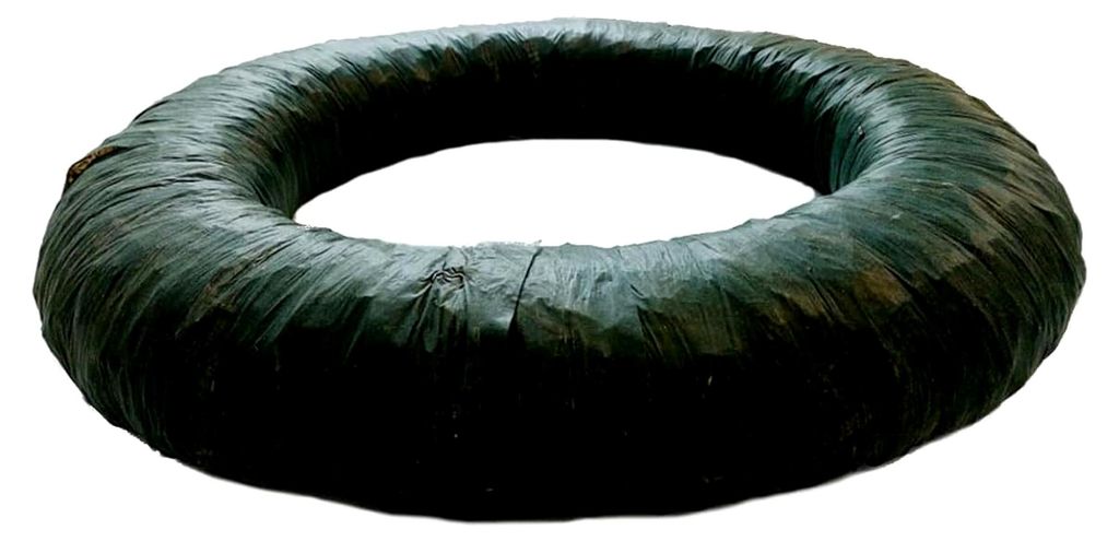 Naturstrohkranz mit Vlies umwickelt I Ø 70 x 14 cm I groß