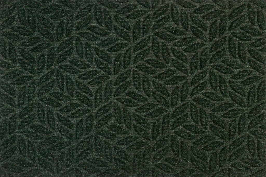 Kleen-Tex Dune Fußmatte für Innen- und Außeneinsatz - Umweltfreundliche und stilvolle Schmutzfangmatte in Mitternachtsgrün mit Laubmuster