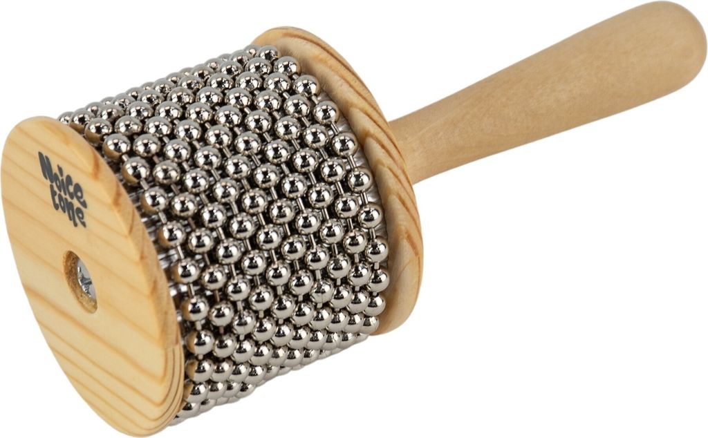 Cabasa Modell S035-1, 7 cm Durchmesser, aus Holz und Metall für laute, rhythmische Klänge