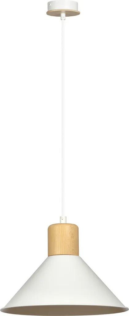 Lustre Suspendu Rowen 1 Blanc Emibig Métal Design Géométrique Culot E27