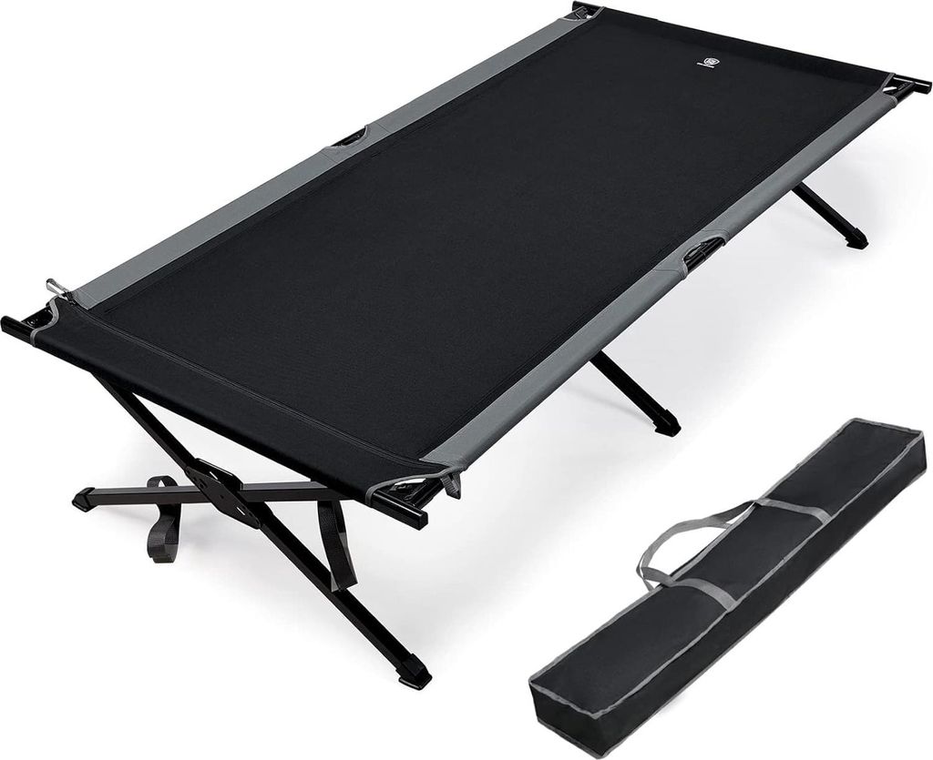 Feldbett - Campingbett - Klappbett - Reisebett - für Erwachsene - 300 kg Tragkraft - für Einzelpersonen - Faltbar - Tragbares Klappbett - mit Tra...