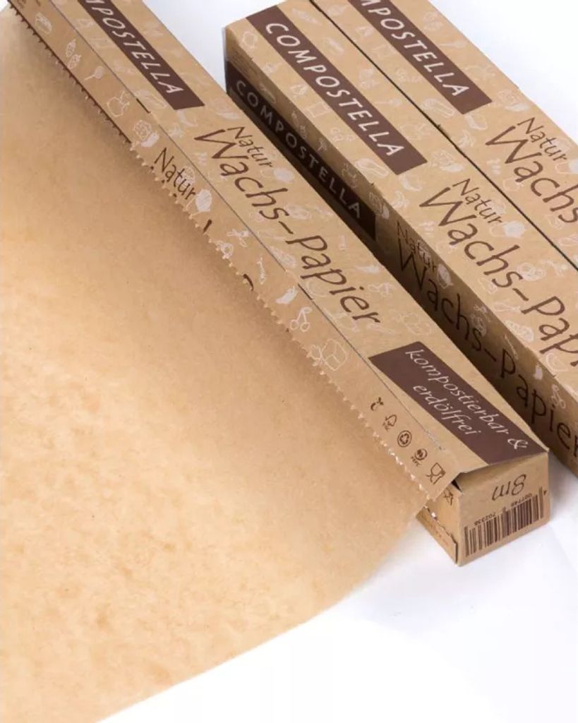 Natur - Wachs-Papier 8m Rolle Produktbild 