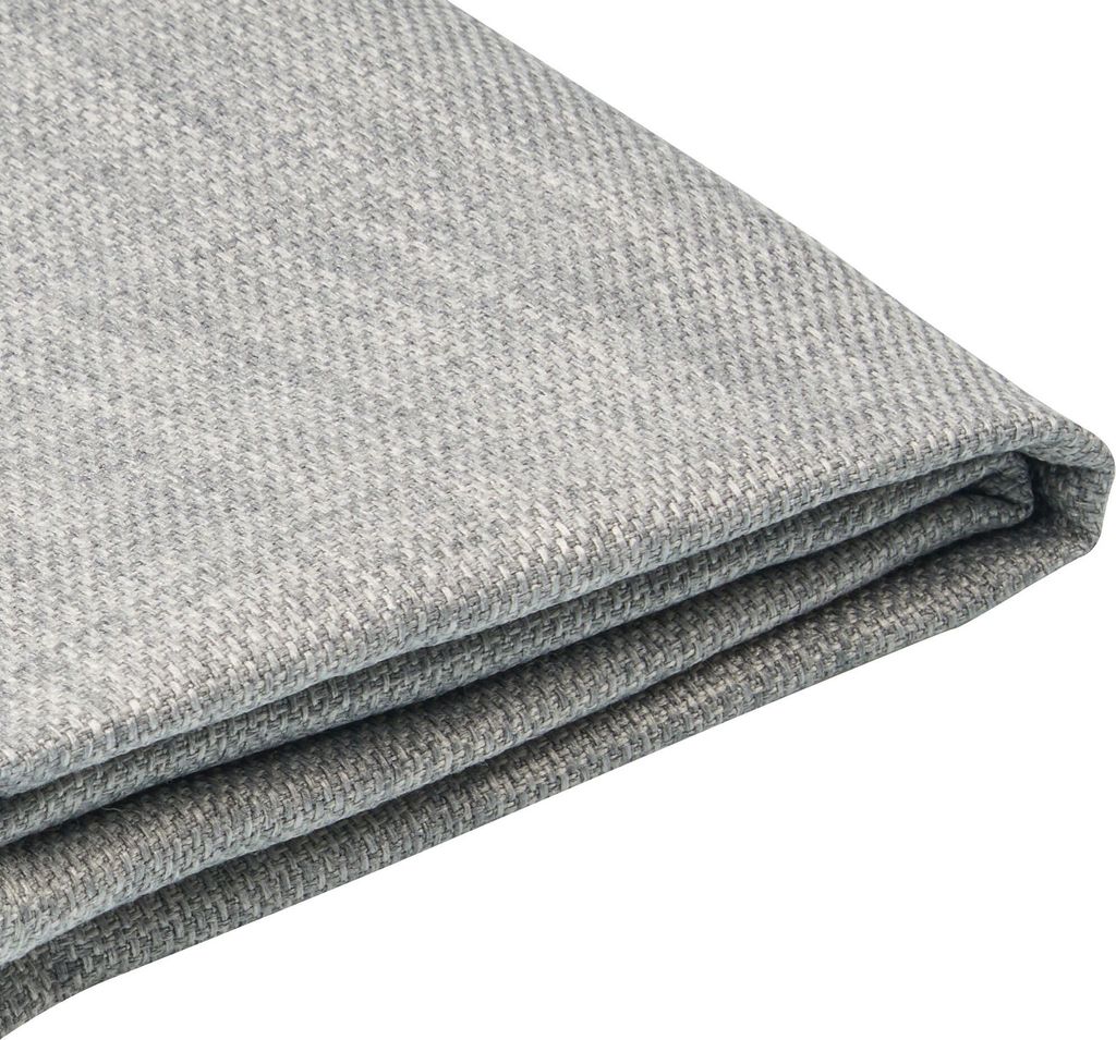 BELIANI Bettrahmenbezug Hellgrau Stoff Leinenoptik 140 x 200 cm Stoffbezug für Doppelbett Modernes Design Schlafzimmer Kinderzimmer Ausstattung