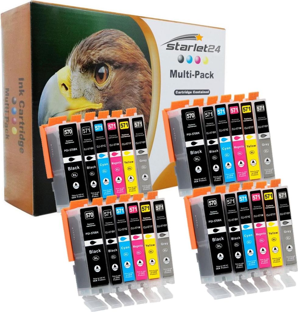 24x D&C Druckerpatronen XL kompatibel mit Canon PGI-570 Produktbild 