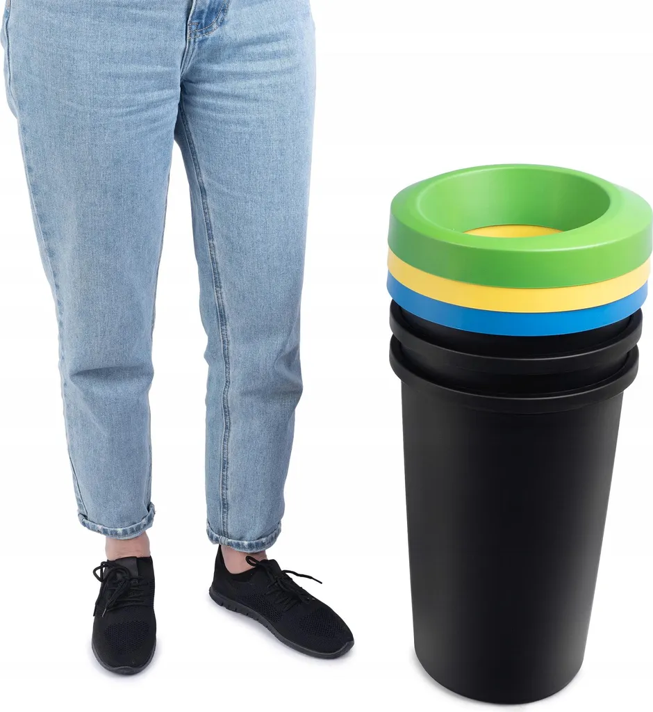 Lot de 3 poubelles modulables 25L KADAX - Système de tri compact - 2